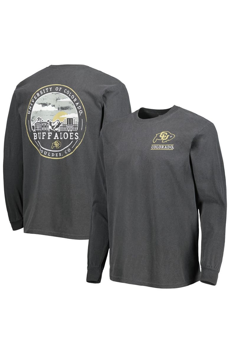 IMAGE ONE Men's Black Colorado Buffaloes Circle Campus Scene Long Sleeve T-Shirt, Main, color, Black