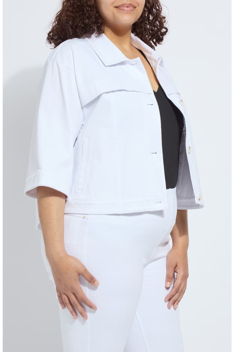 Remi Denim Jacket, Alternate, color, WHITE