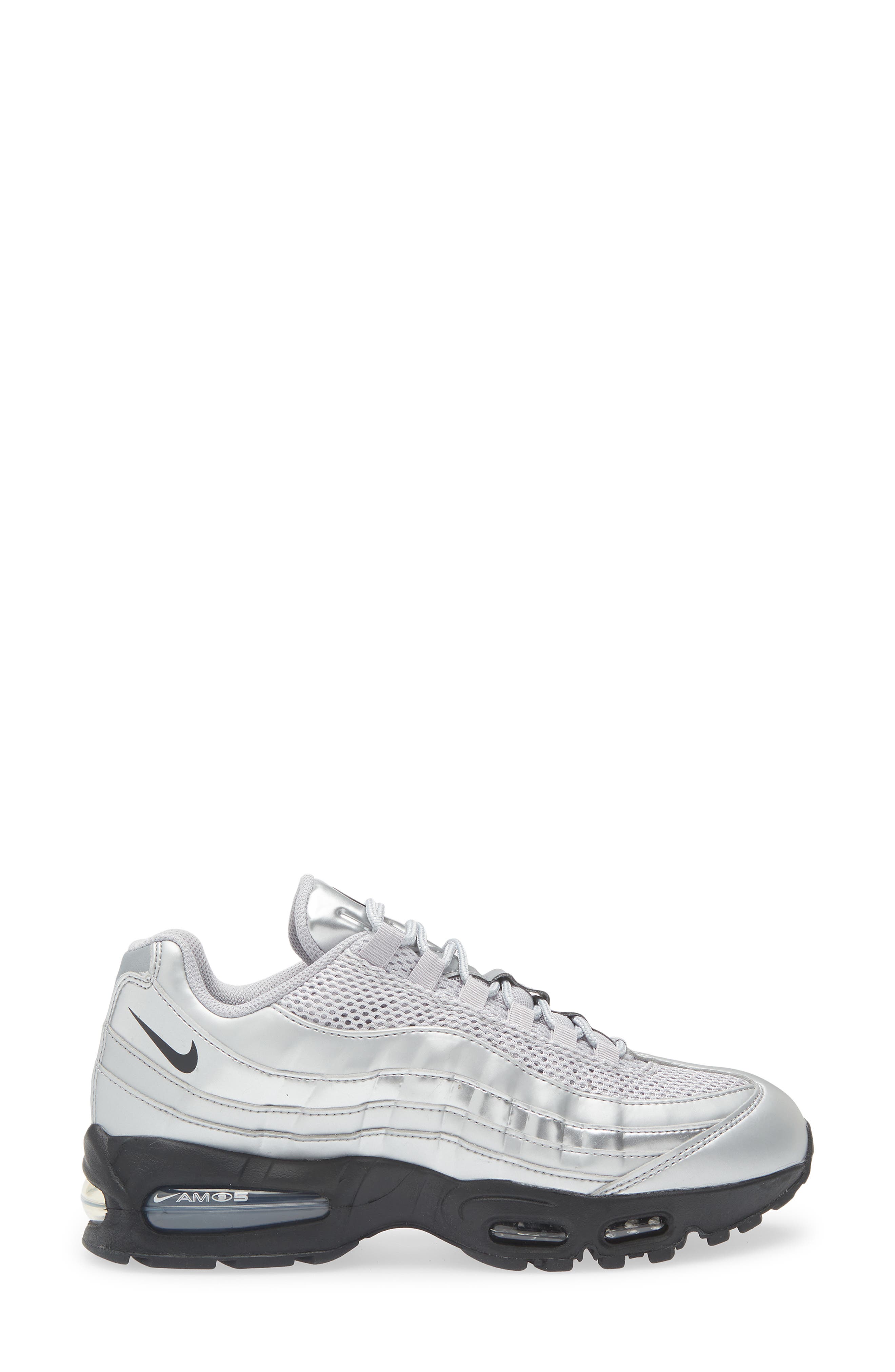 Air Max 95 Big Bubble Sneaker, Alternate, color, METALLIC SILVER/ BLACK/ BLACK