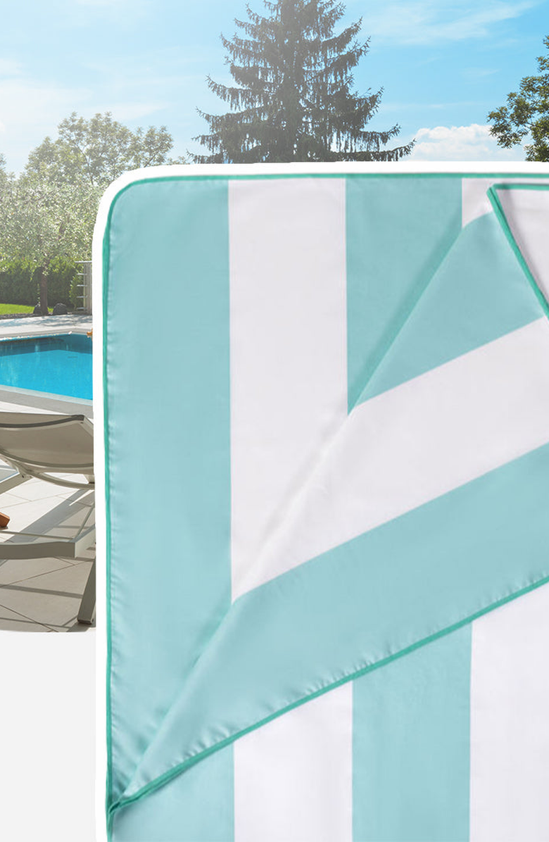 The California Beach Company Coastline Beach Towel, Alternate, color, Mint Green / White