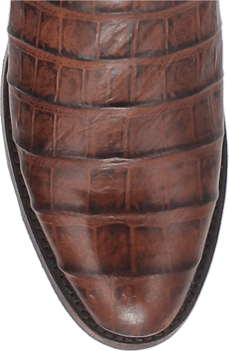 Dingo Trail Boss Alligator Embossed Cowboy Boot, Alternate, color, Brown