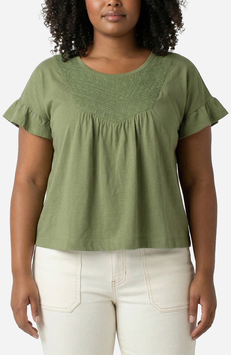 Liverpool Los Angeles Flutter Sleeve Top, Main, color,