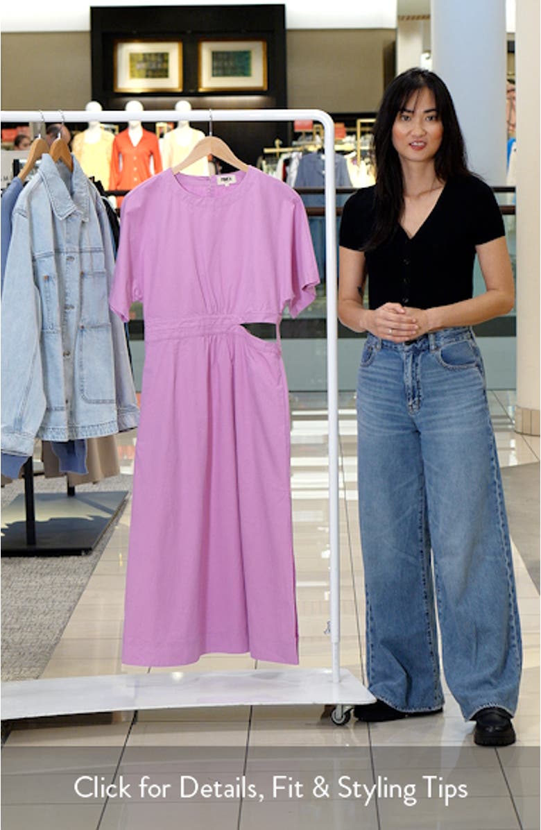 Mavera Cutout Poplin Midi Dress, sales video thumbnail