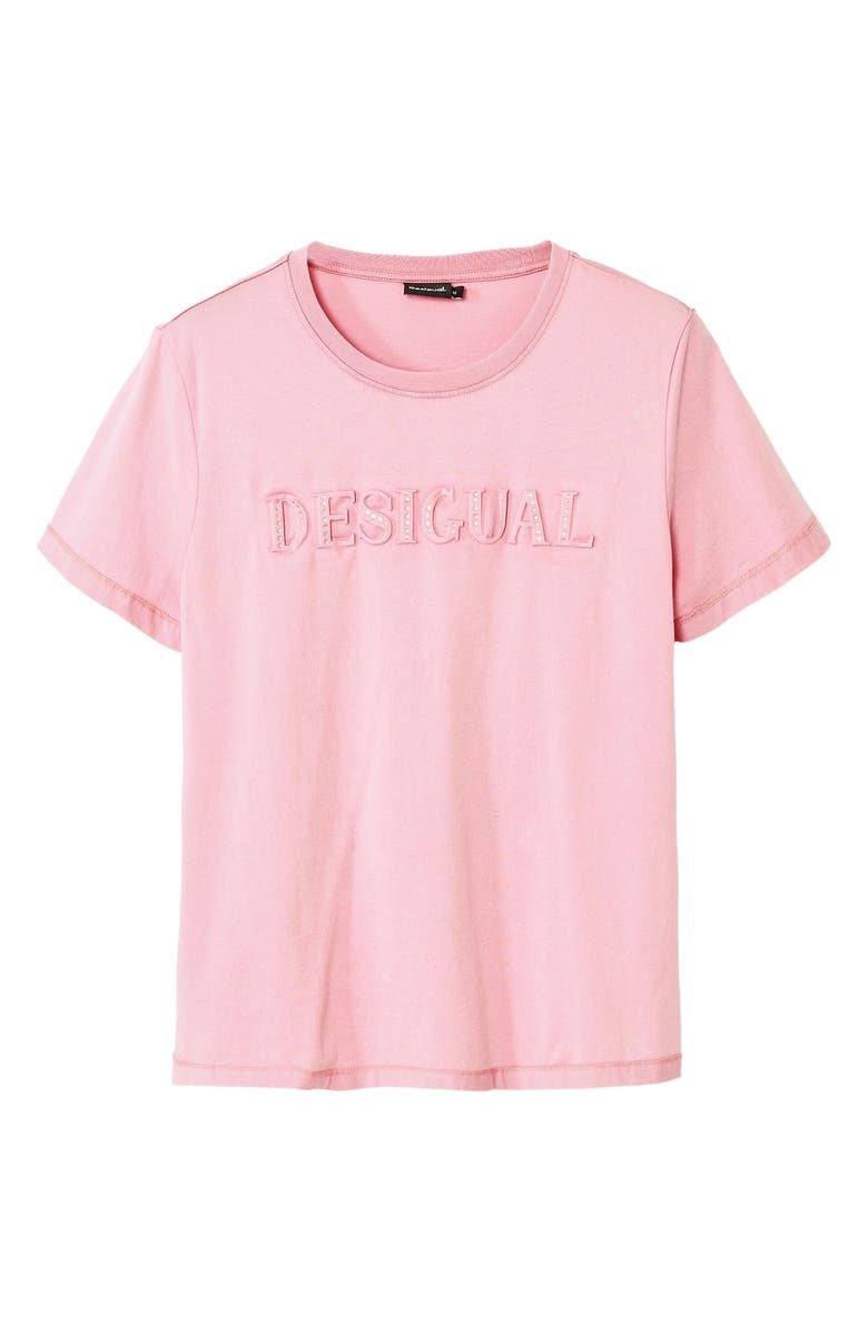 Desigual Brandy Embellished Cotton Graphic T-Shirt, Alternate, color, 