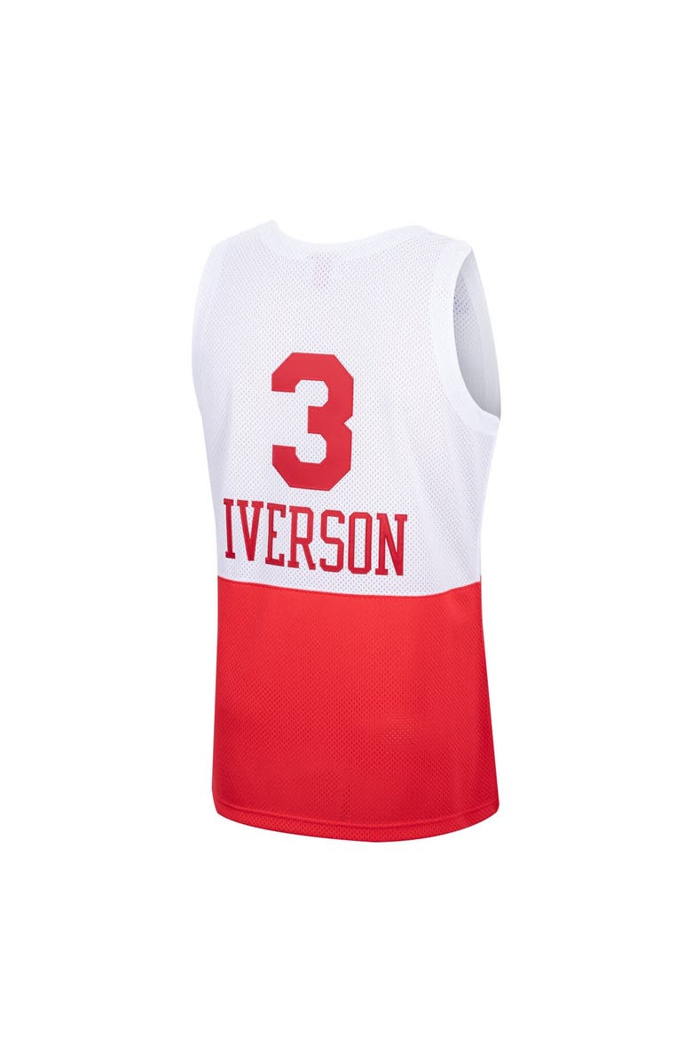 Mitchell & Ness Men's Mitchell & Ness Allen Iverson White Philadelphia 76ers Hardwood Classics Authentic Jersey, Alternate, color,