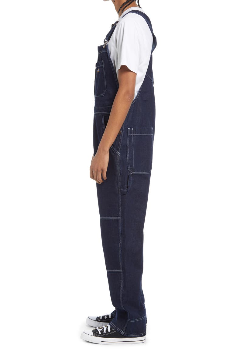 Men's R2R Denim Bib Overalls, Alternate, color, RINSED INDIGO BLUE