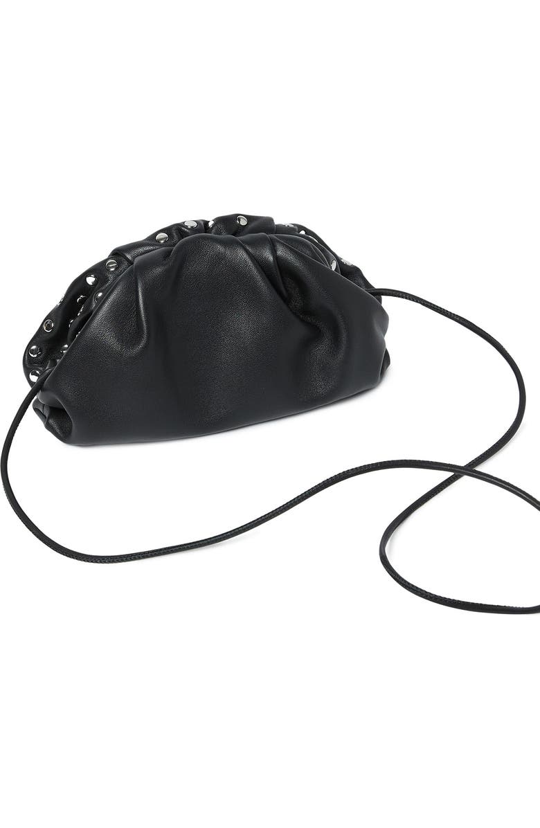 Loeffler Randall Bailey Half Moon Clutch, Alternate, color, Black/ Silver