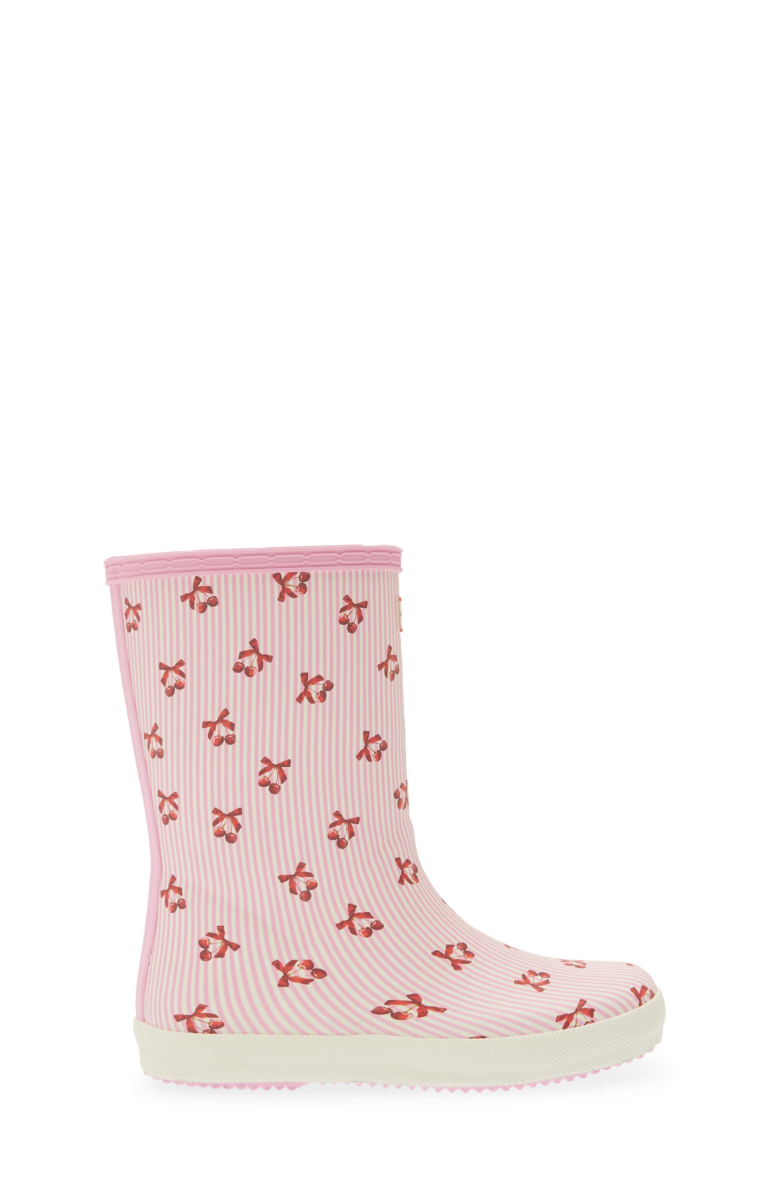Kids' First Classic Rain Boot, Alternate, color, MEDIUM PINK/ CHERRIES