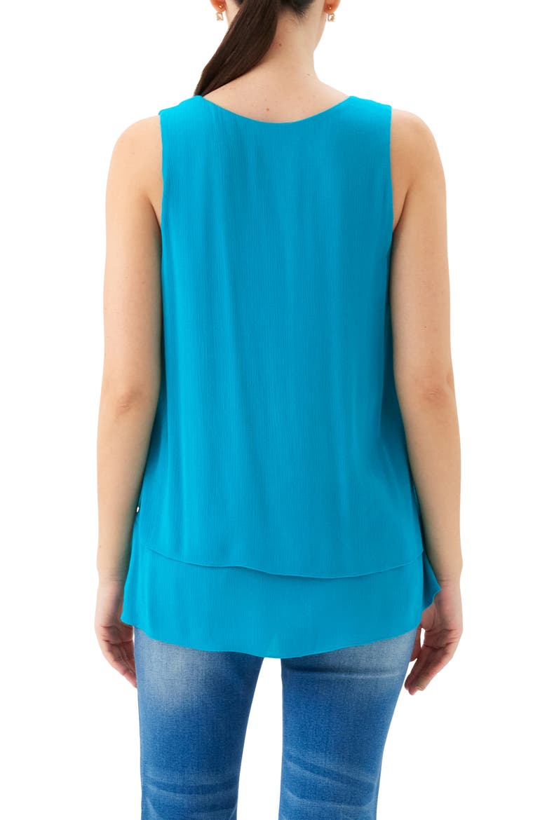 Drape Layered Asymmetric Tank, Alternate, color, TEAL