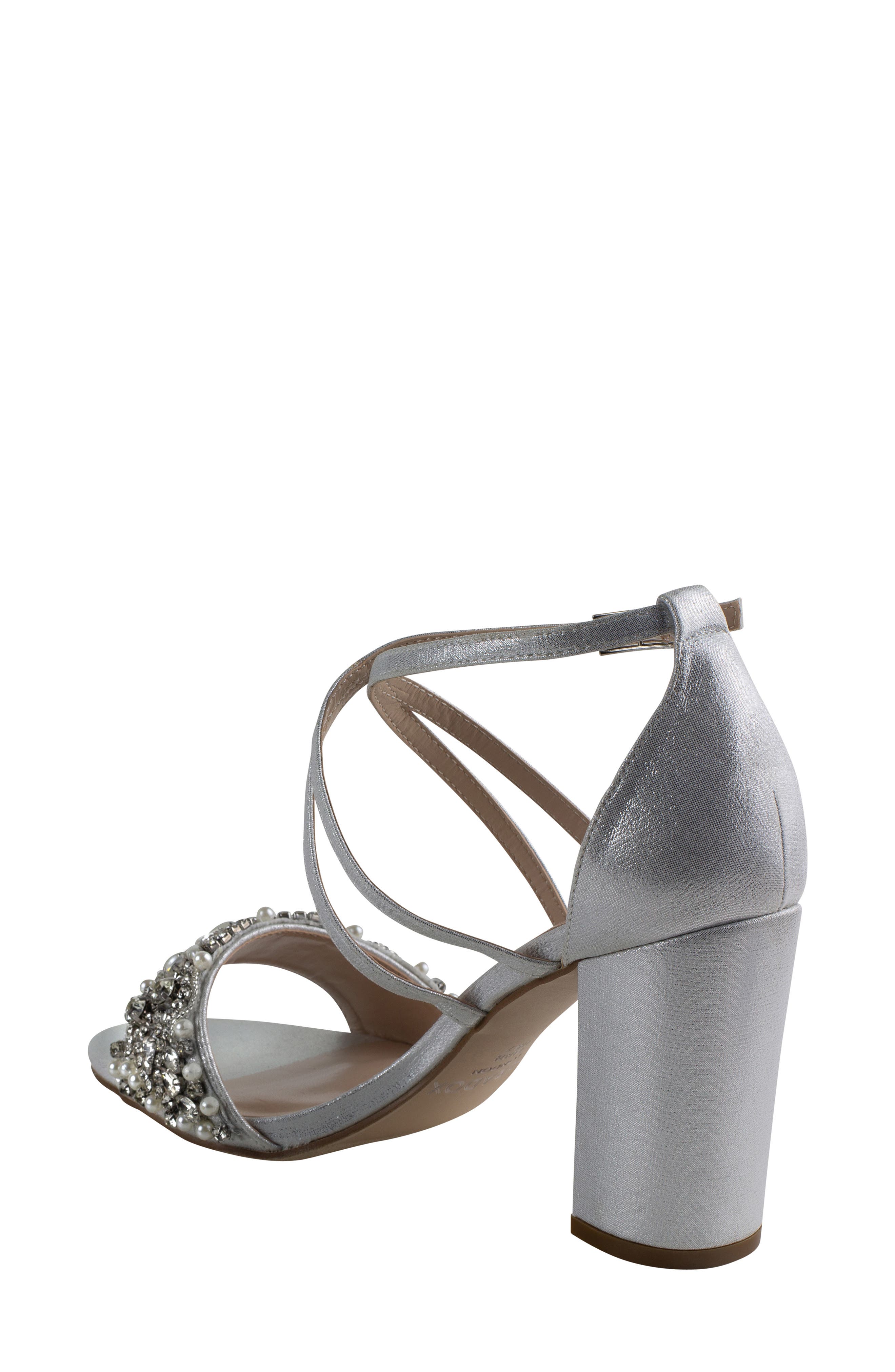 Paradox London Pink Hira Block Heel Sandal, Alternate, color, Silver
