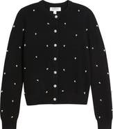 Nordstrom Pearly Crystal Embellished Wool & Cashmere Cardigan