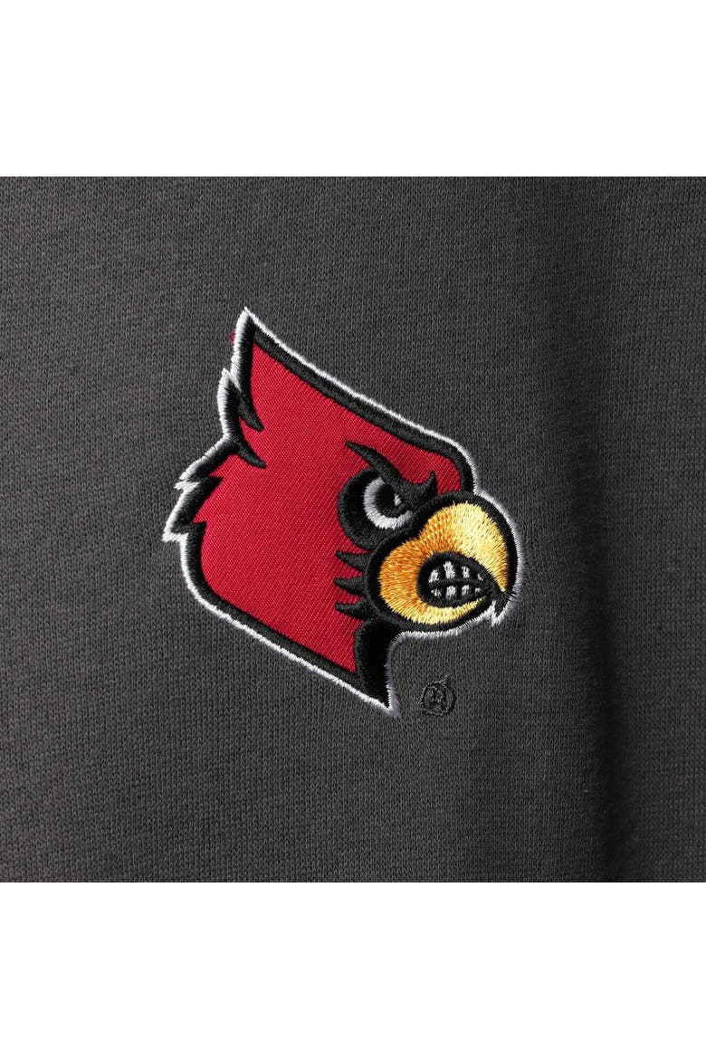 Men's Colosseum Charcoal Louisville Cardinals Tortugas Logo Quarter-Zip Jacket, Alternate, color, Charcoal