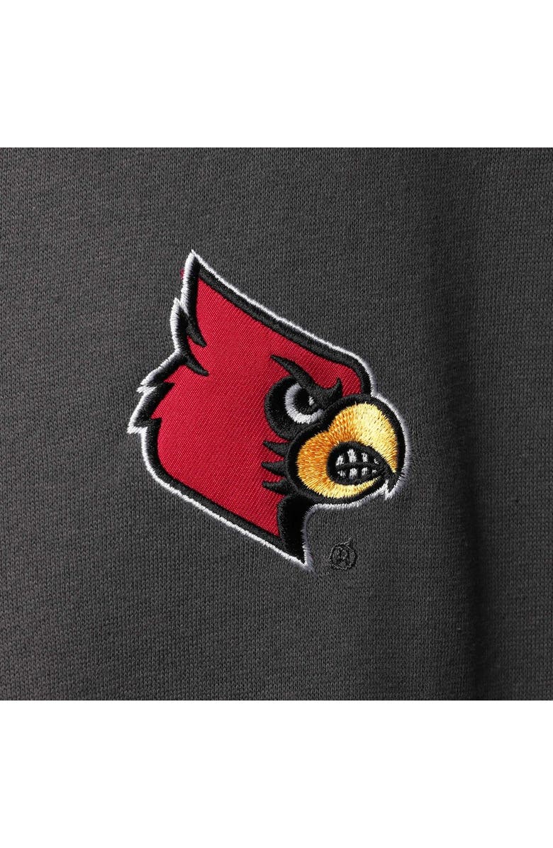 COLOSSEUM Men's Colosseum Charcoal Louisville Cardinals Tortugas Logo Quarter-Zip Jacket, Alternate, color, Charcoal
