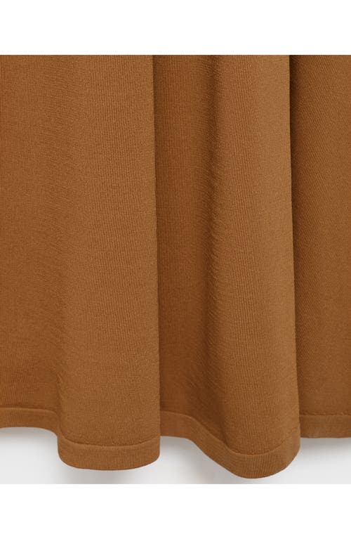 Mango Knit Tank Dress In Brown