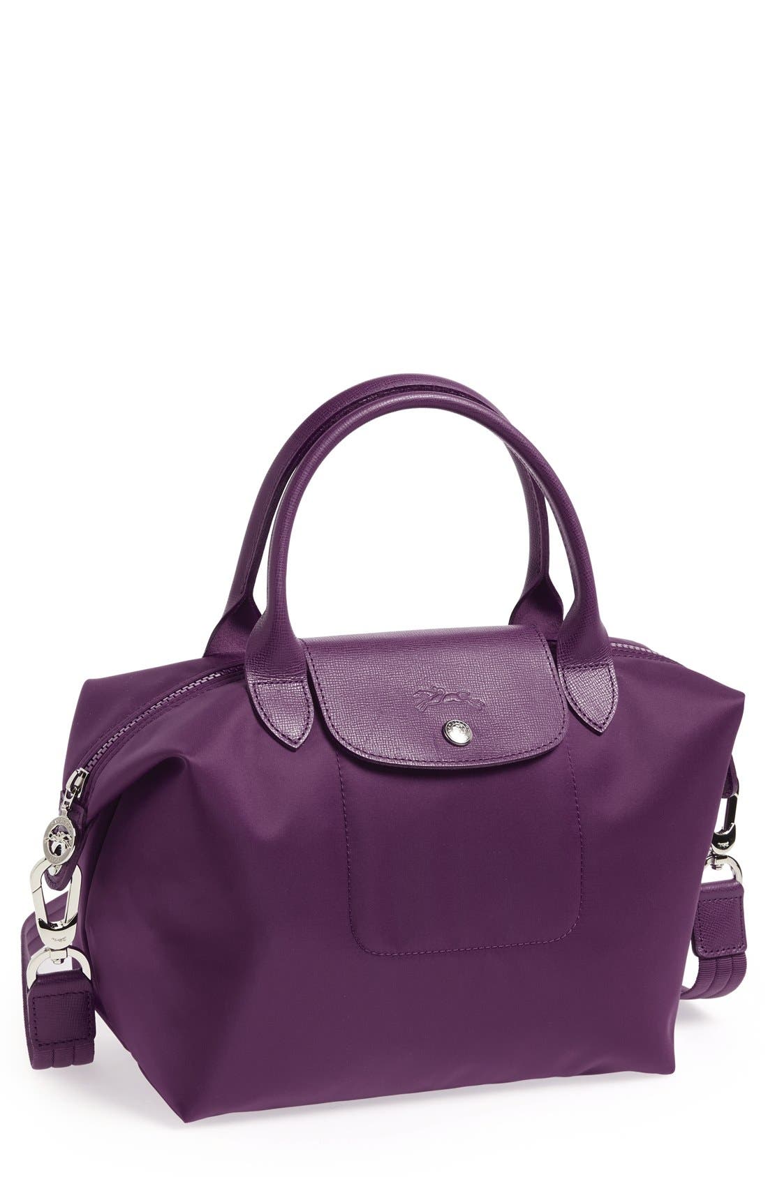 'Le Pliage Neo - Small' Tote, Main, color, BILBERRY