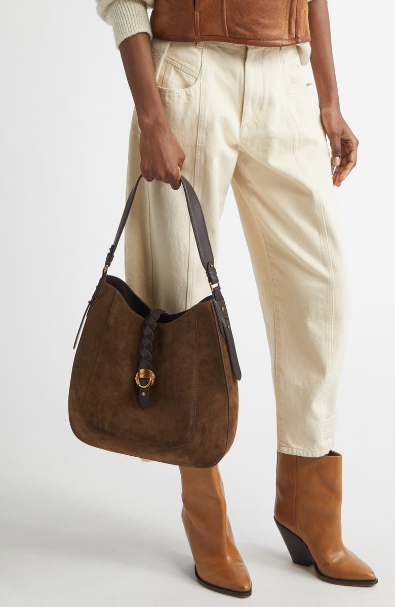 Isabel Marant Altay Suede Hobo Bag, Alternate, color,