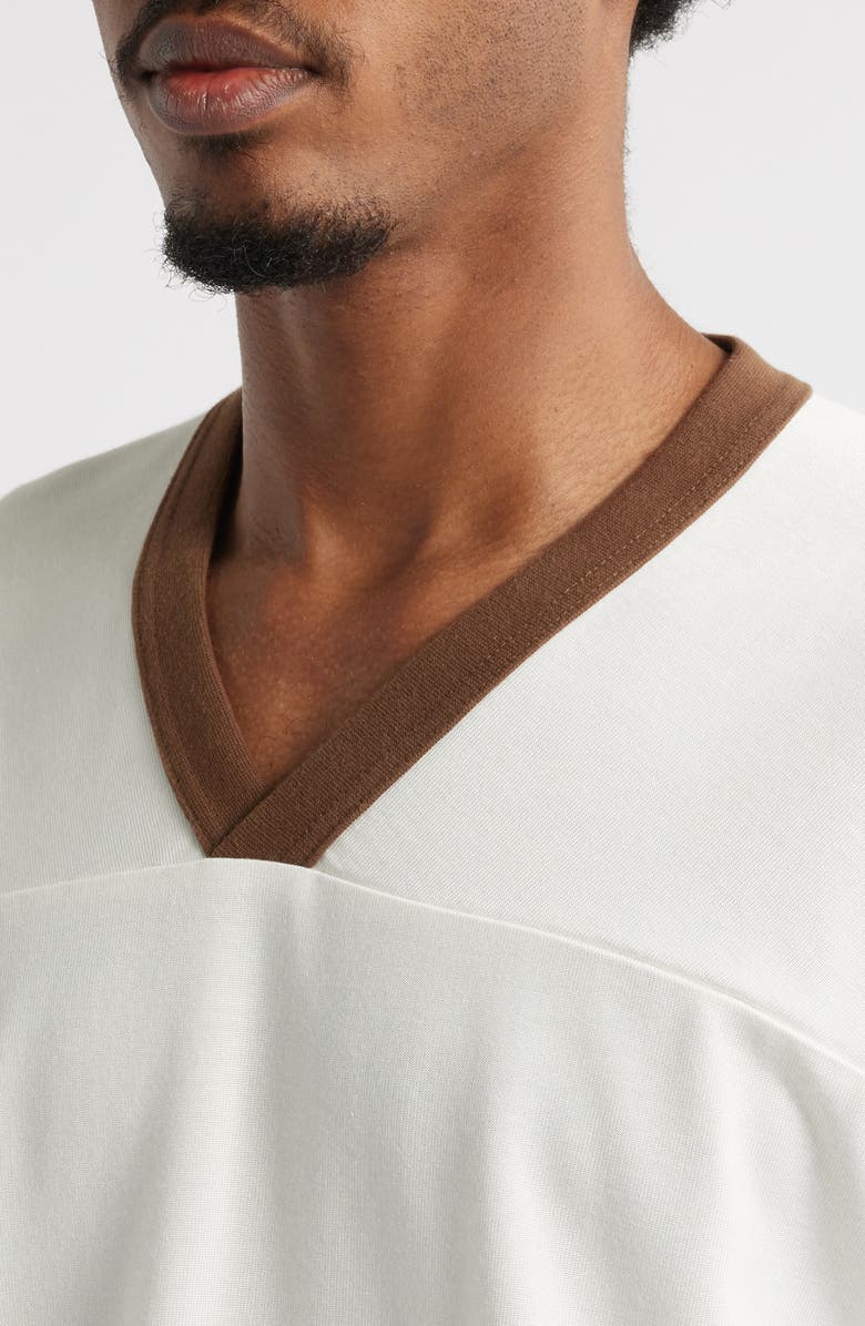 Elwood Annex Stripe V-Neck Football T-Shirt, Alternate, color, 