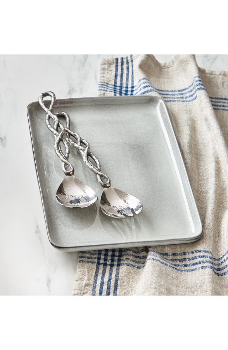 tag Stinson Rectangular Serving Platter Light Gray Ceramic Safe, Alternate, color, Gray