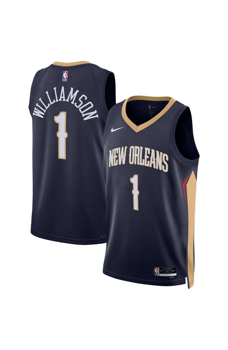 Nike Unisex Nike Zion Williamson Navy New Orleans Pelicans Swingman Jersey - Icon Edition, Main, color, Navy
