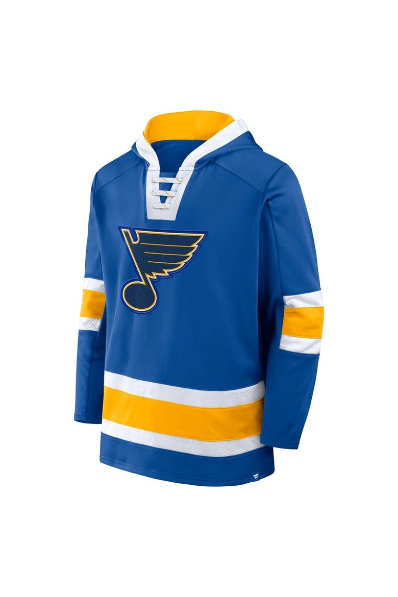 Men's Fanatics  Blue St. Louis Blues Inside Line Fleece Pullover Hoodie, Alternate, color, Blue