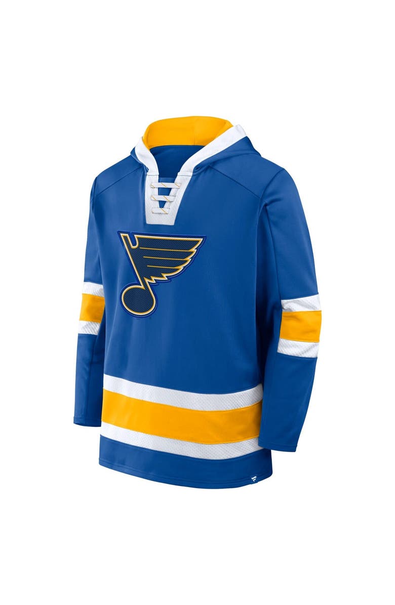 FANATICS Men's Fanatics  Blue St. Louis Blues Inside Line Fleece Pullover Hoodie, Alternate, color, Blue