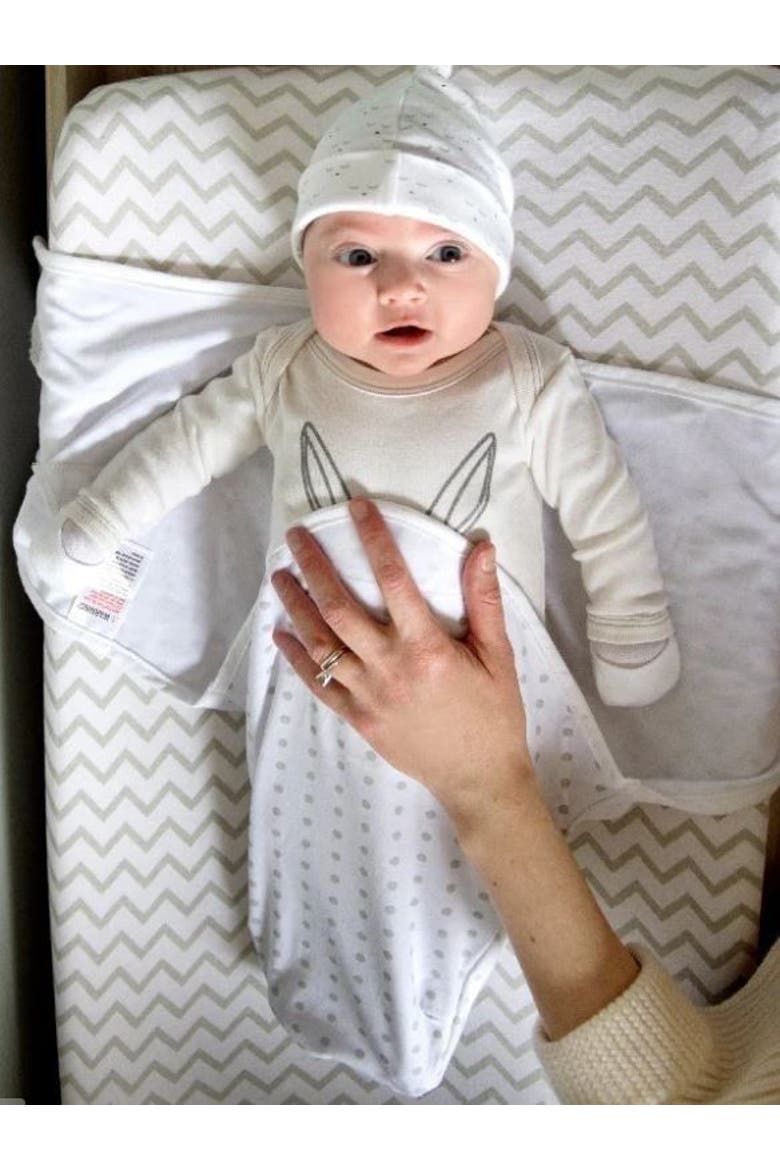Adjustable Swaddle Blanket 2 Pack, Alternate, color, Grey Chevron & Polka Dot