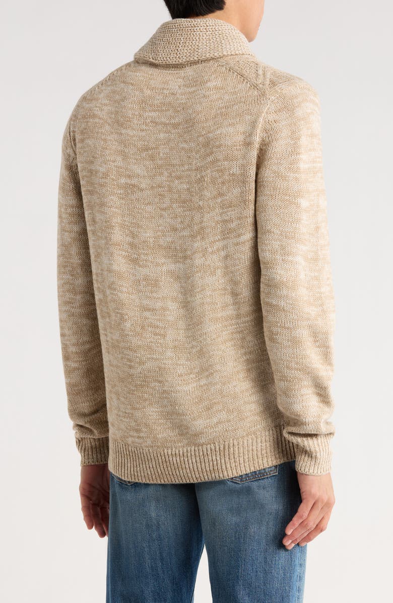 Weatherproof<sup>®</sup> Marl Cable Stitch Sweater, Alternate, color, Khaki Heather