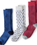 Lands' End Novelty Dress Socks 3 Pack