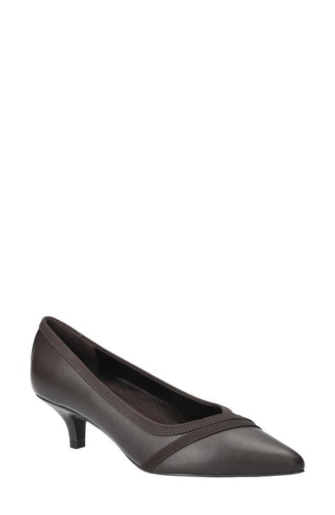 Maye Pointed Toe Kitten Heel Pump