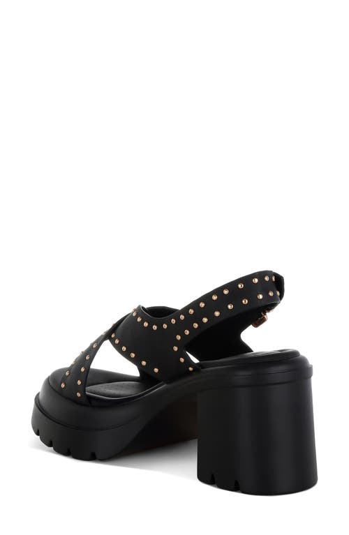 London Rag Nambo Lug Sole Sandal In Black