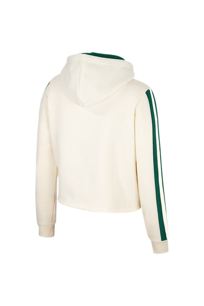 Women's Colosseum Cream Michigan State Spartans Perfect Date Cropped Pullover Hoodie, Alternate, color, Cream