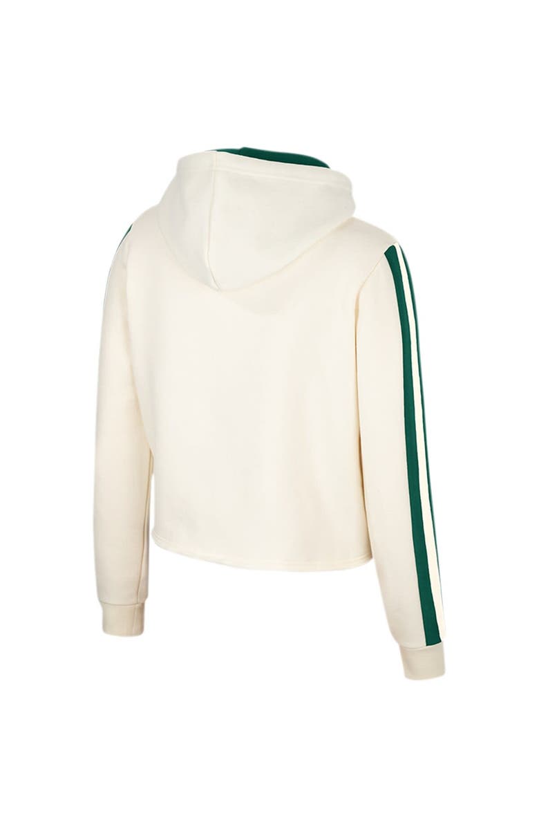 COLOSSEUM Women's Colosseum Cream Michigan State Spartans Perfect Date Cropped Pullover Hoodie, Alternate, color, Cream