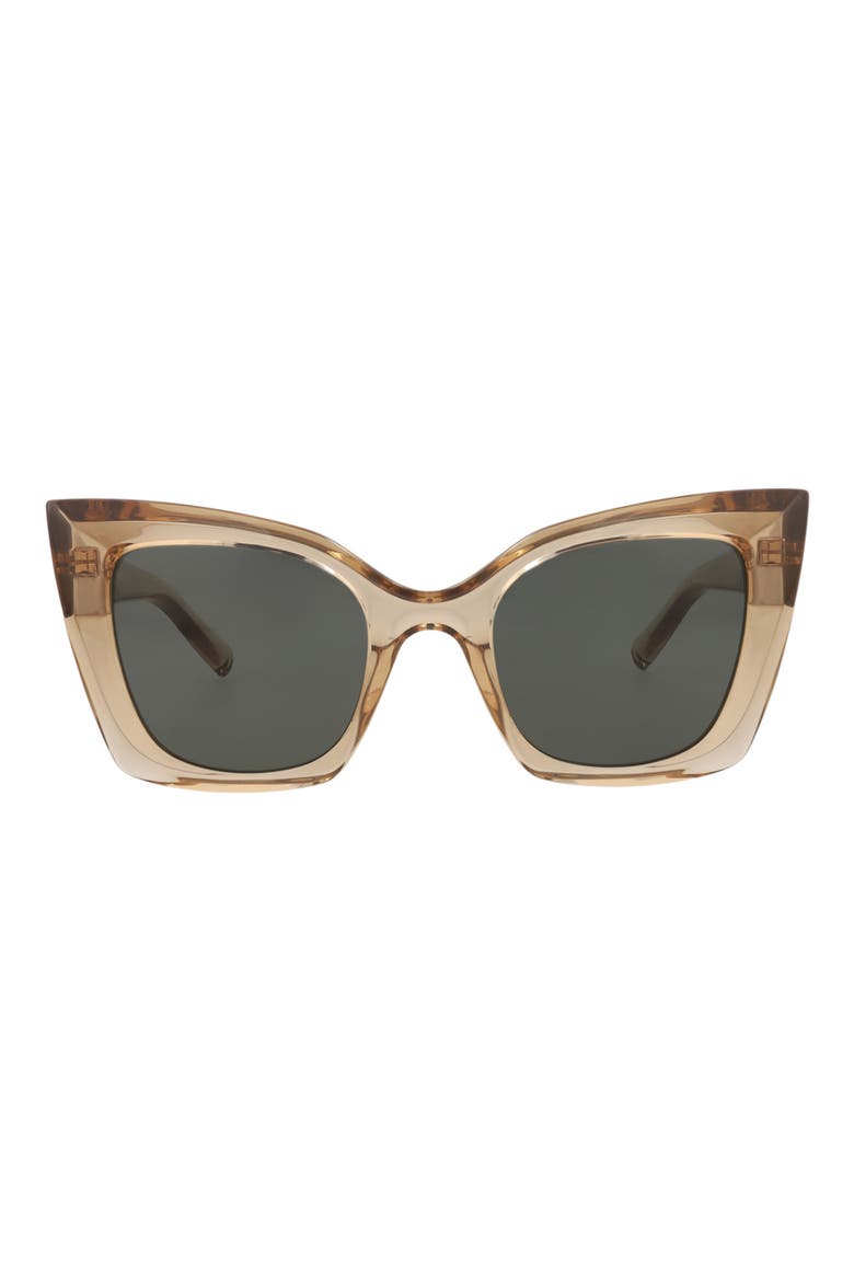51mm Cat Eye Sunglasses, Main, color, BEIGE/ GREY