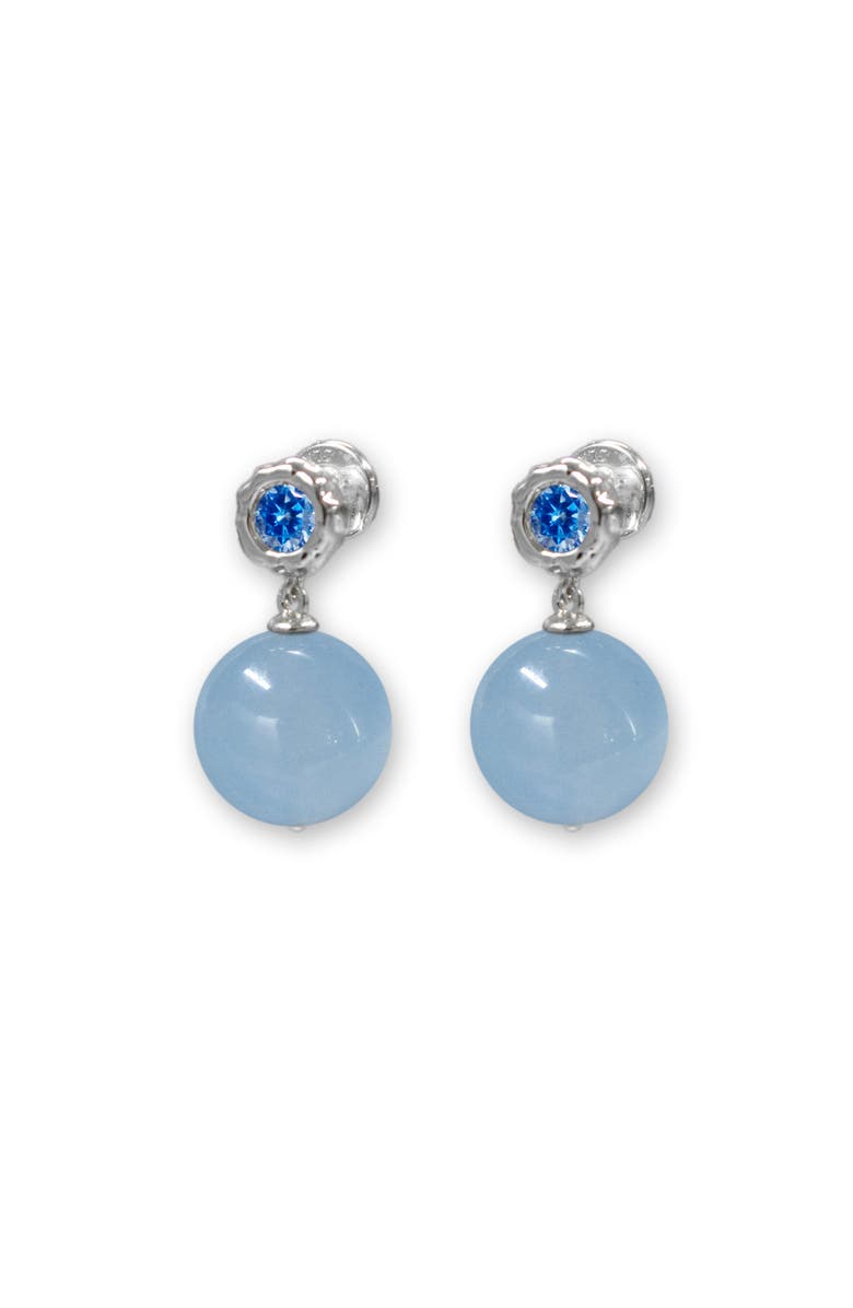 Classicharms Isla Aquamarine Bead Drop Earrings, Main, color, 