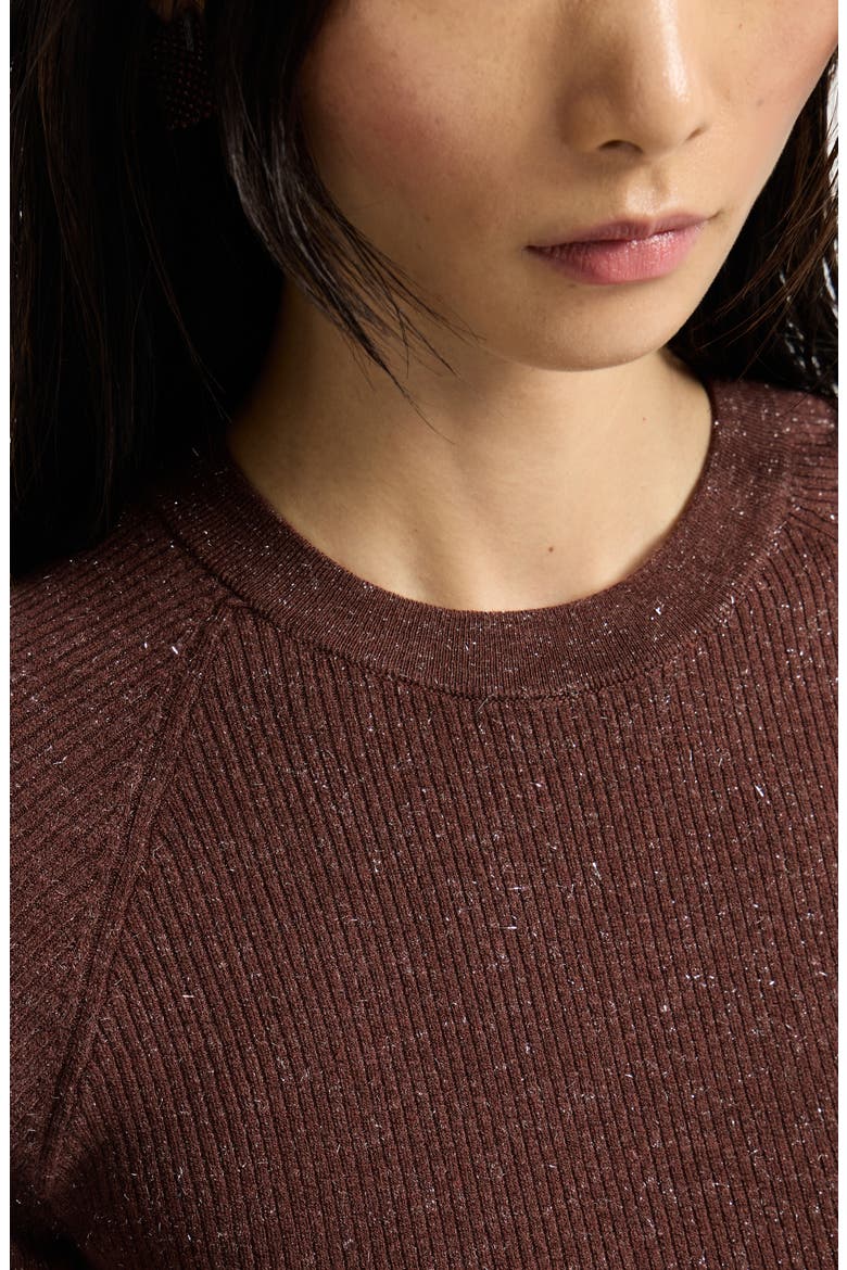 Sparkling cashmere sweater, Alternate, color, Bordeaux