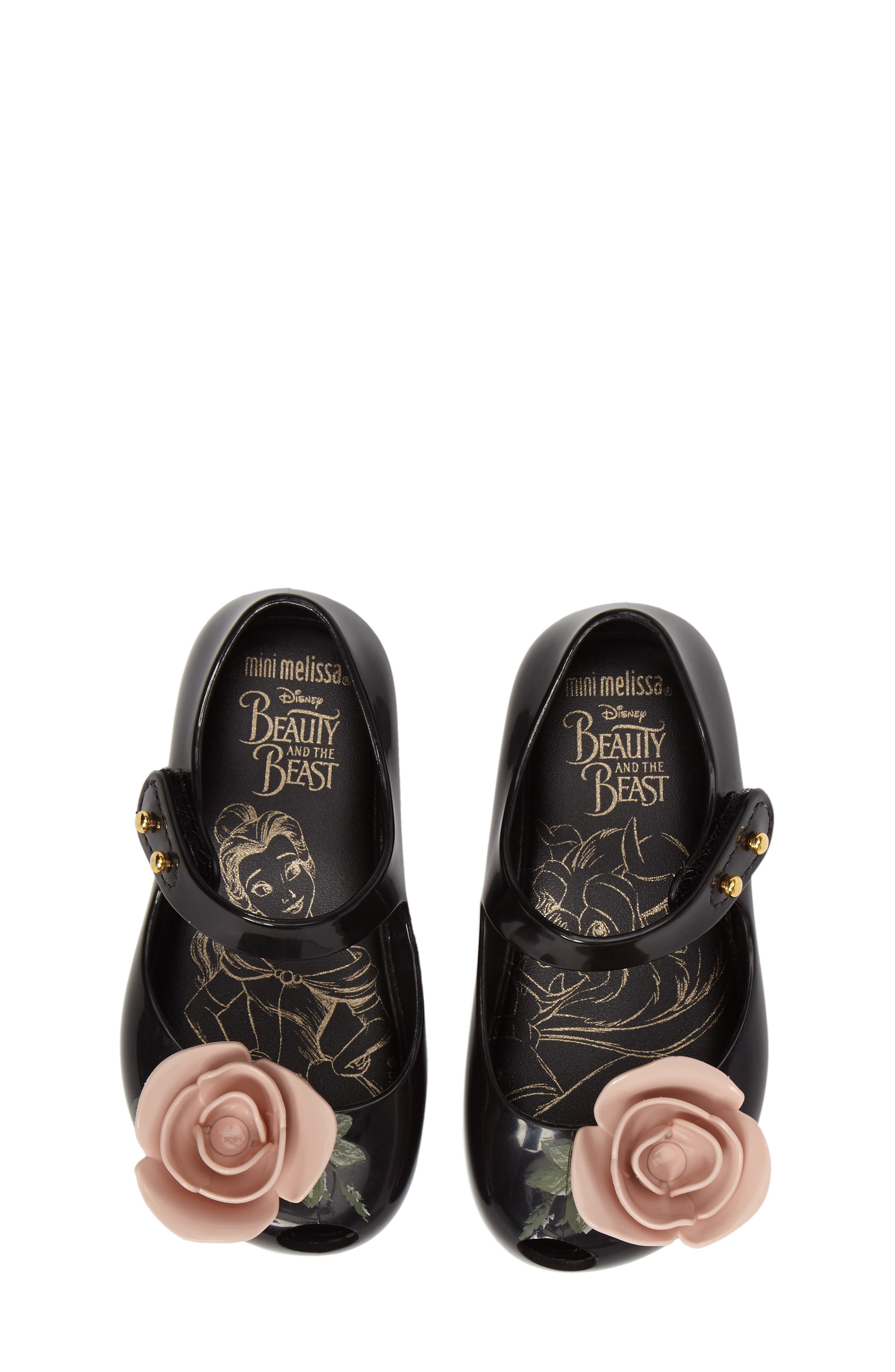 Mini Melissa Ultragirl Beauty & The Beast Mary Jane Flat, Alternate, color, 