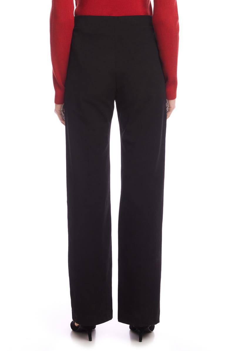 Karen Kane Contrast Pocket Straight Leg Pants, Alternate, color, Black