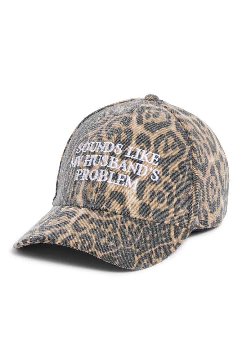 Sounds Like My Husband's Problem Snapback Cap, Main, color, LEOPARD