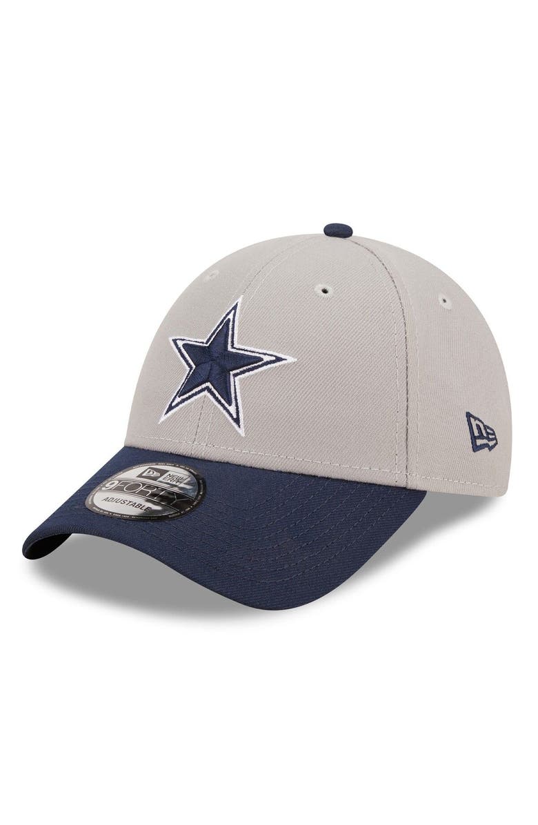 New Era Men's New Era Gray/Navy Dallas Cowboys The League 2Tone 9FORTY Adjustable Hat, Main, color,