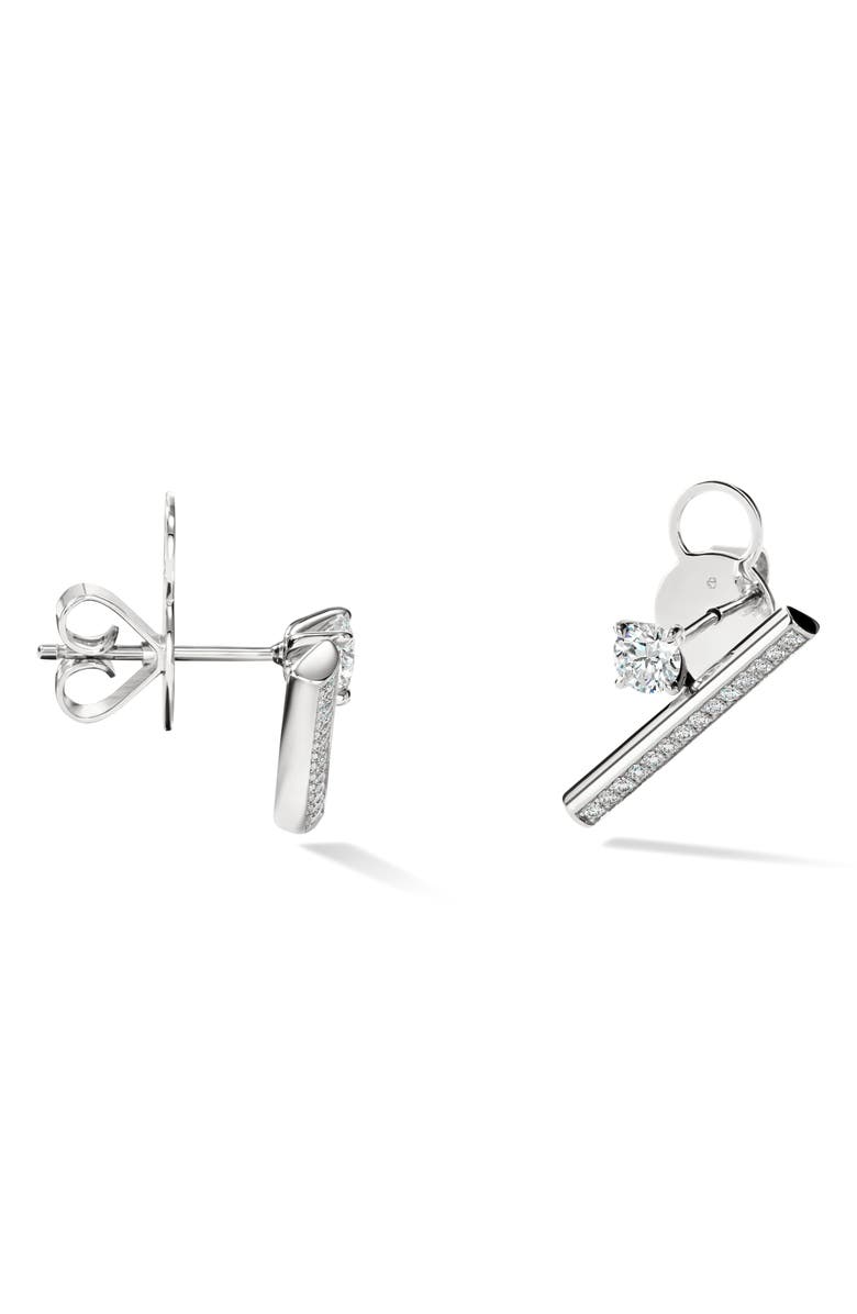 HEARTS ON FIRE Barre Floating Diamond Climber Earrings, Alternate, color, White Gold/ Diamond
