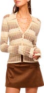 Ramy Brook Ivana Plaid Cotton Blend Cardigan
