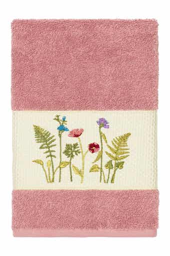 Linum Home Textiles Serenity Embellished Hand Towel - Tea Rose