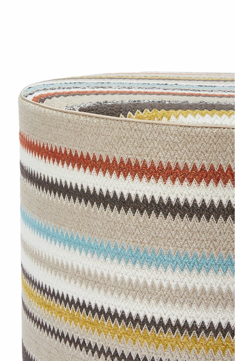 Missoni Home Blurred 40x30 Cm Cylindrical Pouffe, Alternate, color, Multicoloured