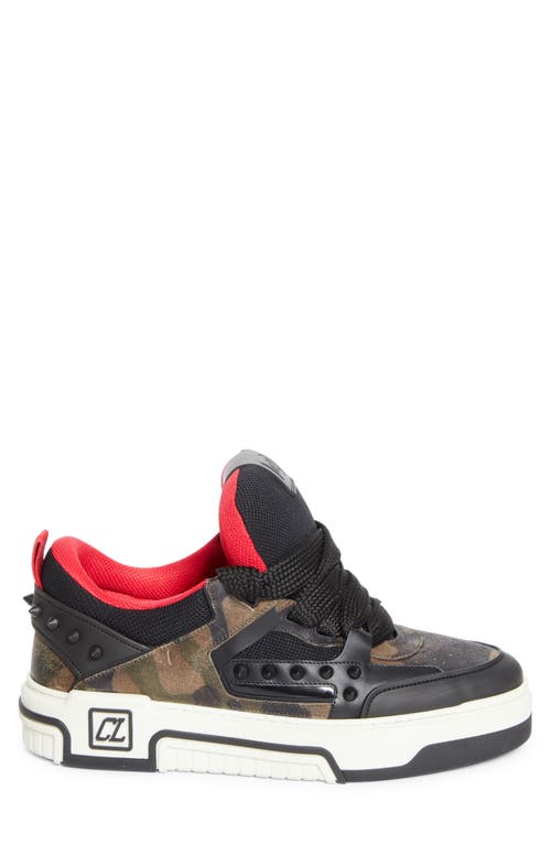 Christian Louboutin Astroskate Mixed Media Sneaker In Black