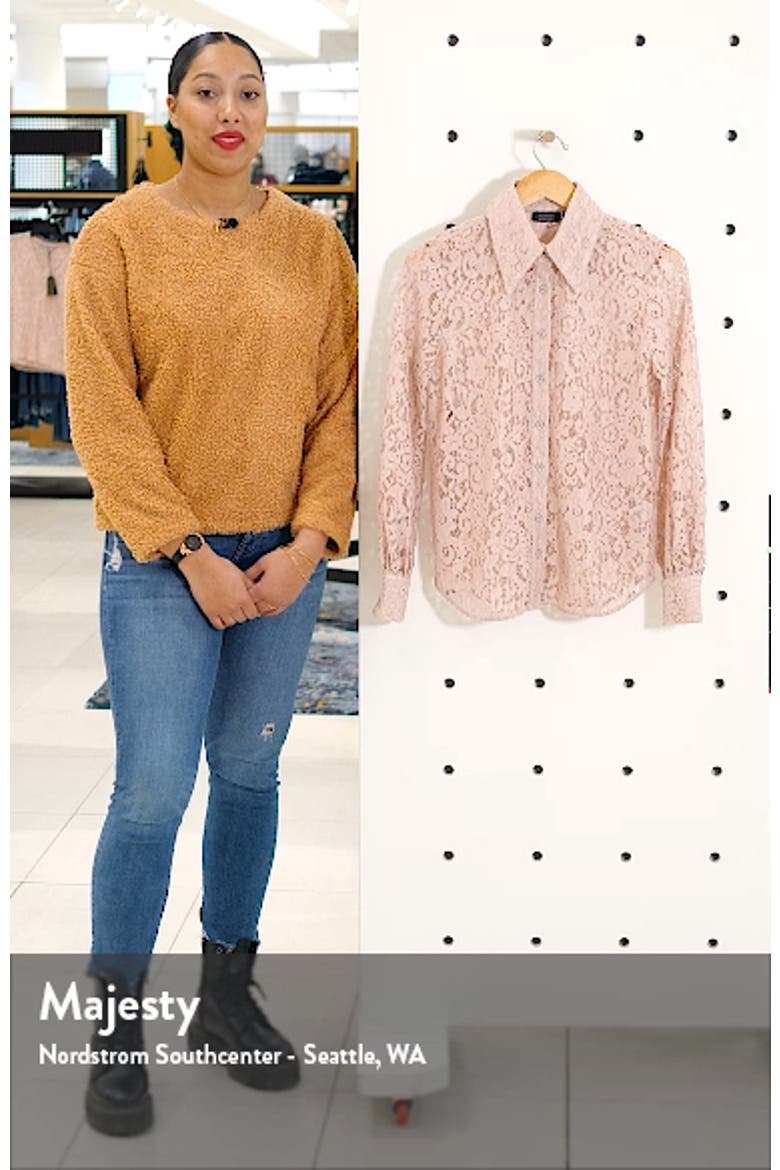 x Atlantic-Pacific Collared Lace Top (Nordstrom Exclusive) video