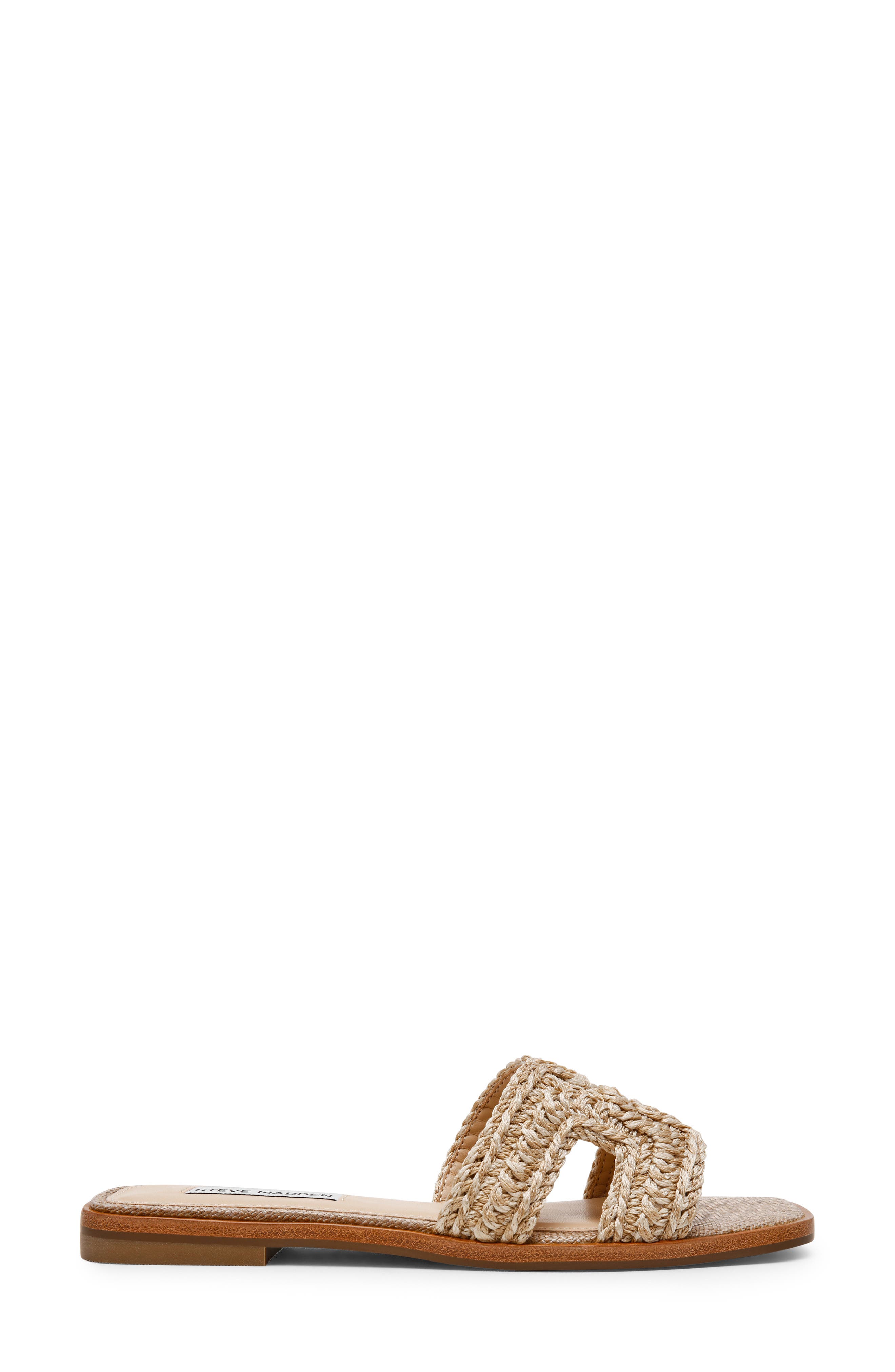 Steve Madden Hadyn Woven Strap Slide Sandal, Alternate, color, Raffia