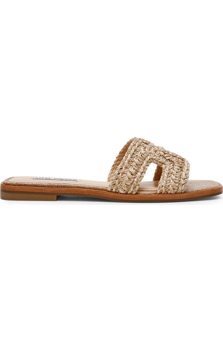 Steve Madden Hadyn Woven Strap Slide Sandal, Alternate, color, Raffia