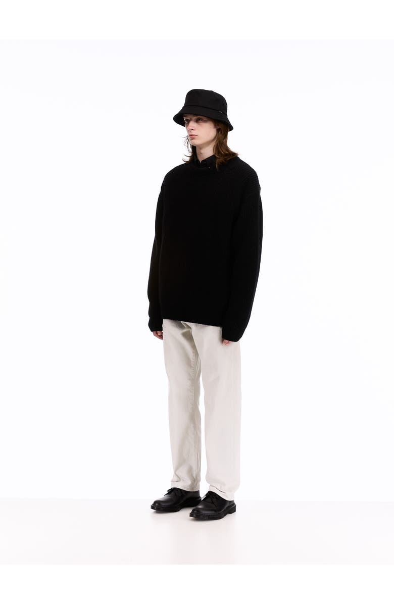 vowels Baby Alpaca Sweater, Alternate, color, Black