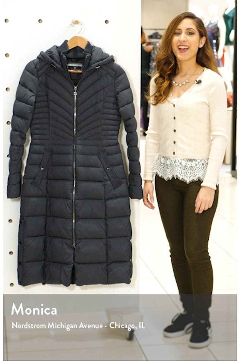 Hooded Long Quilted Coat video