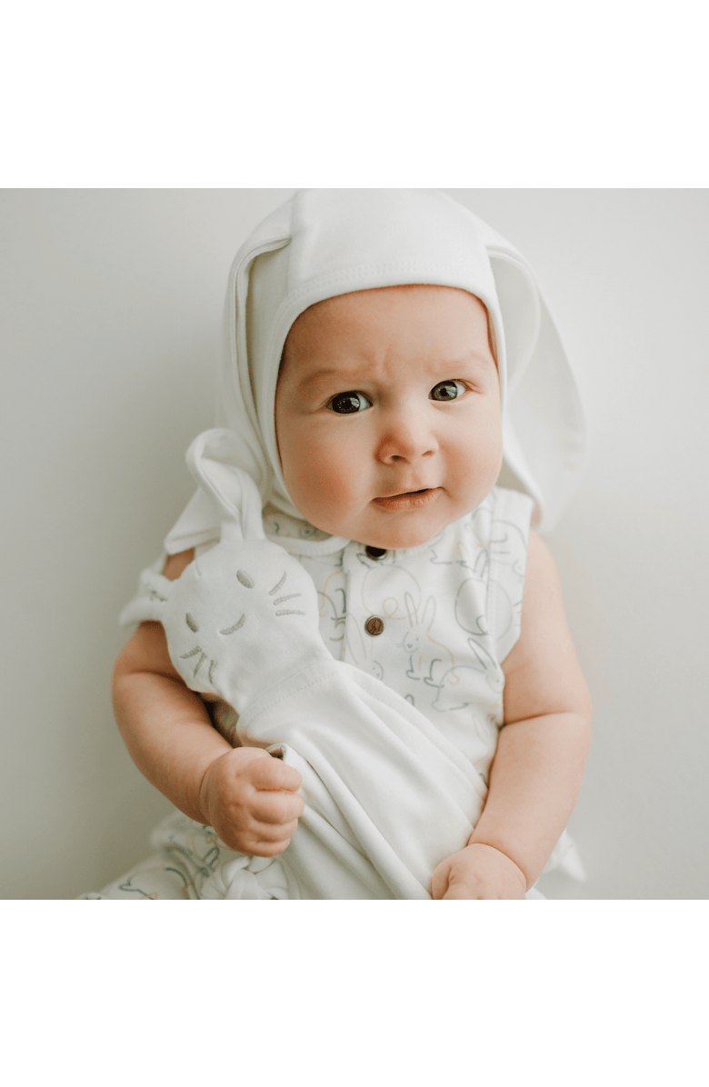 Finn + Emma Organic Baby Romper I Bunnies, Alternate, color, Off White